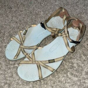 Keen Yellow Tan La Paz Wrap Criss Cross Strappy Hiking Sandals